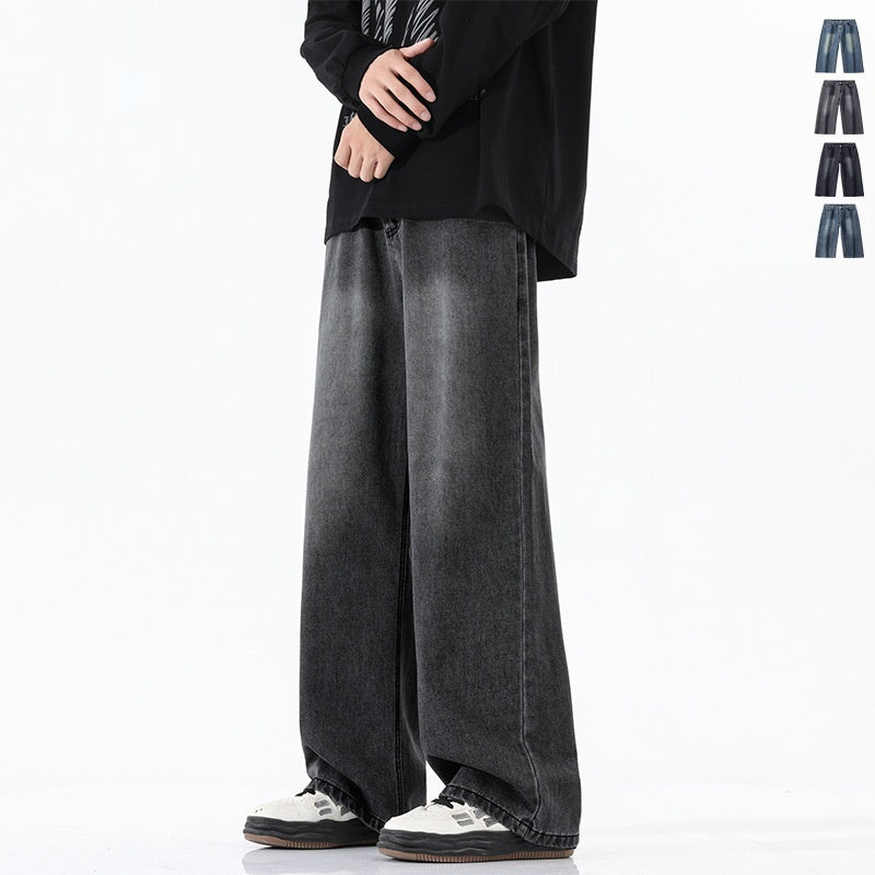 Trend Half Elastic Waist Jeans For Men